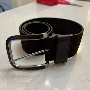 Brown suede belt